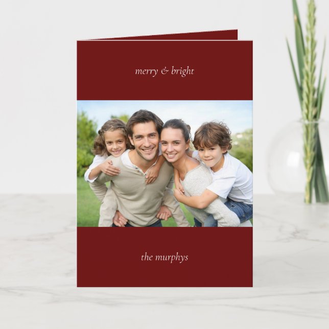 Carte de Noël minime Joyeuse et brillante (Devant)