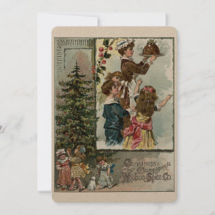 Carte de Noël Modèle de l'époque victorienne