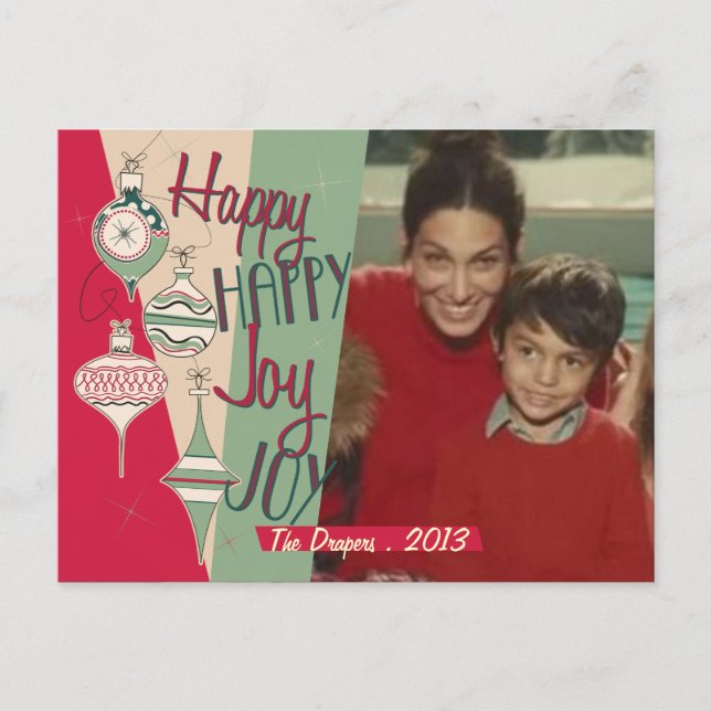 Carte de Noël moderne du milieu du siècle (Devant)