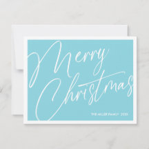 Carte de Noël moderne minimaliste - personnalisée