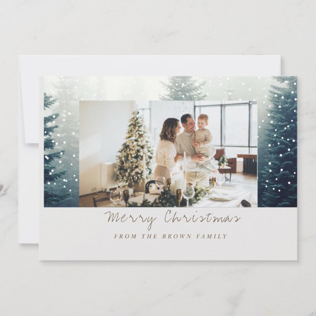Carte de Noël moderne personnalisable (Devant)