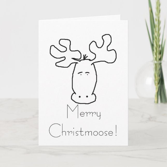 Carte de Noël Moose (Devant)