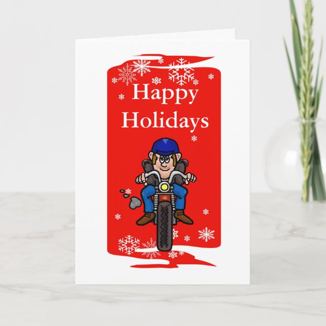 Carte de Noël Motorcycle Bike (Devant)