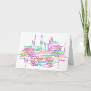 Carte de Noël multilingue de Joyeux Noël