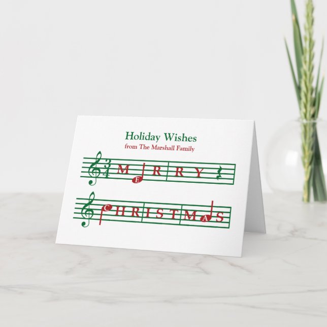 Carte de Noël musicale (Devant)