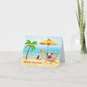 Carte de Noël Nautique amusante