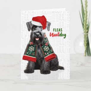 Carte de Noël Navidog drôle avec Terrier Écossais