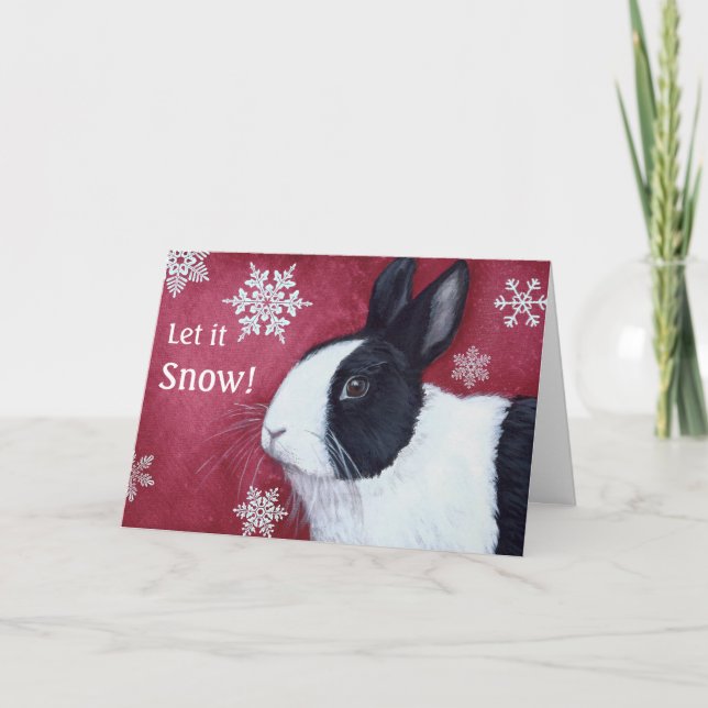 Carte de Noël néerlandaise de lapin (Devant)