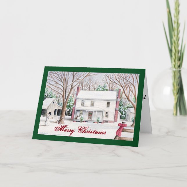 Carte de Noël neigeuse (Devant)