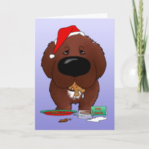 Carte de Noël Newfie