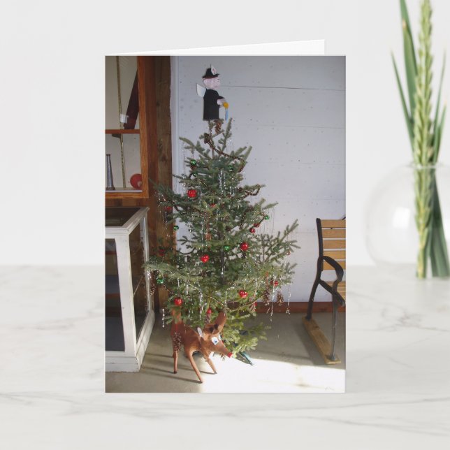 Carte de Noël "Noël à la caserne de pompiers" (Devant)