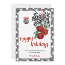 Carte de Noël noir et blanc