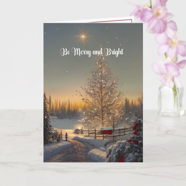 Carte de Noël numérique Être Joyeux et Lumineux (Orchidée)