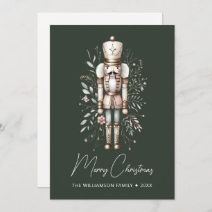 Carte de Noël Nutcracker personnalisée verte