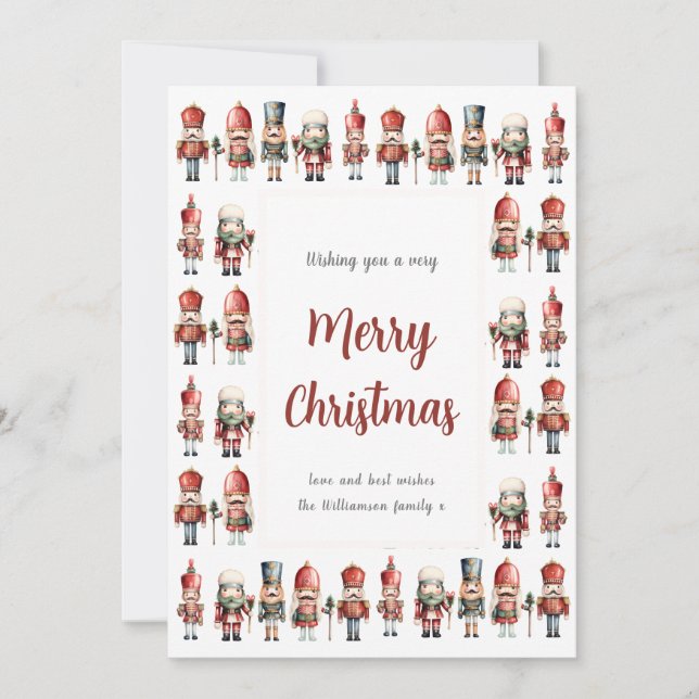 Carte de Noël Nutcracker traditionnelle (Devant)