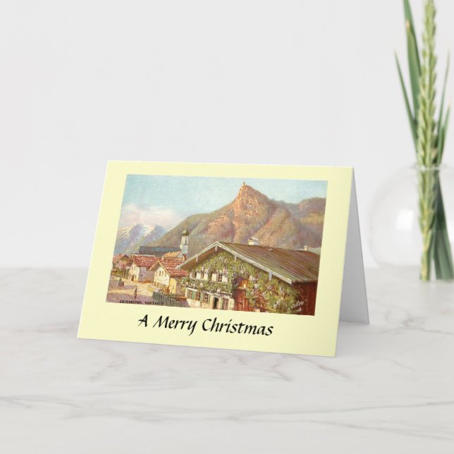 Carte de Noël - Oberammergau, Bavière, Allemagne (Devant)