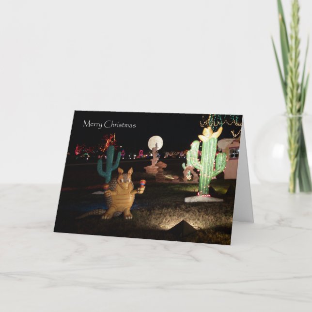 Carte de Noël occidentale unique — Armadillo (Devant)