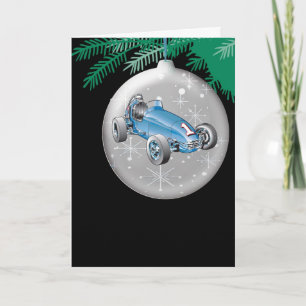 Carte de Noël Open Wheel Race Car