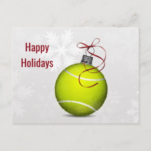 carte de Noël ornement balle de tennis
