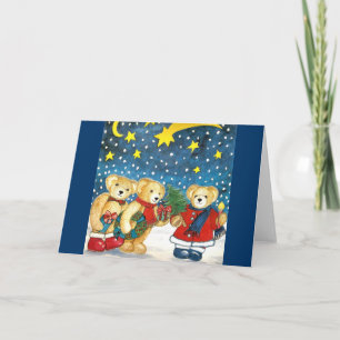 Carte de Noël « ours d'ours en peluche avec des