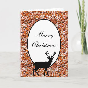 Carte de Noël Pain d'épices Cookies/Stag