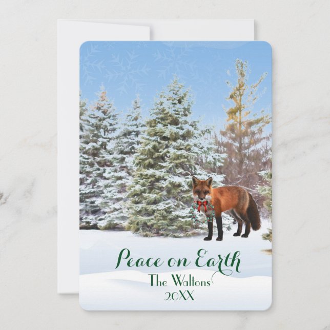 Carte de Noël Paix sur Terre (Devant)