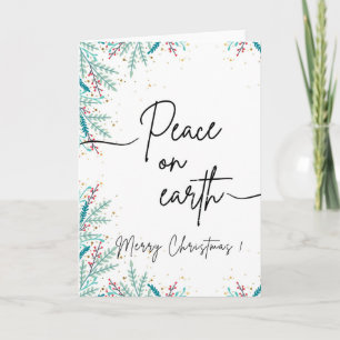 Carte de Noël Paix sur terre