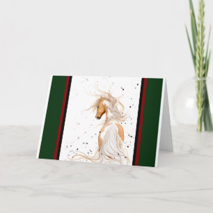 Carte de Noël Palomino Horse par Bihrle