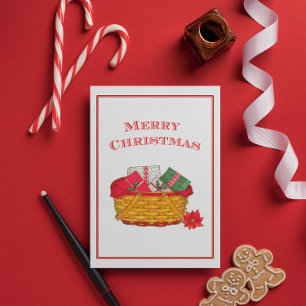 Carte de Noël Panier de vacances