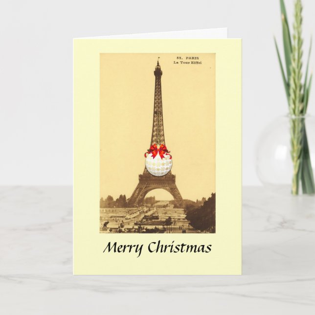 Carte de Noël - Paris, Tour Eiffel (Devant)