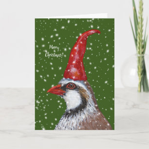 Carte de Noël Partridge Gnome