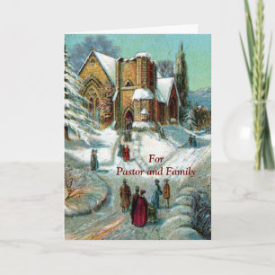 Carte de Noël Pasteur et Église de famille