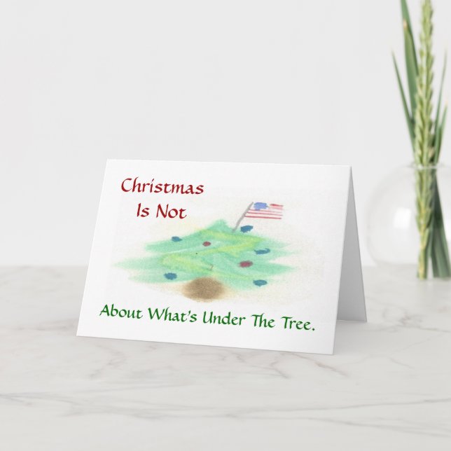 Carte de Noël Patriotique Aquarelle - Ver. 7 (Devant)