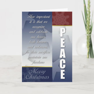 Carte de Noël patriotique avec des flocons de