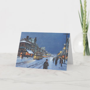 Carte de Noël Paul McGehee "Georgetown Snowfall"