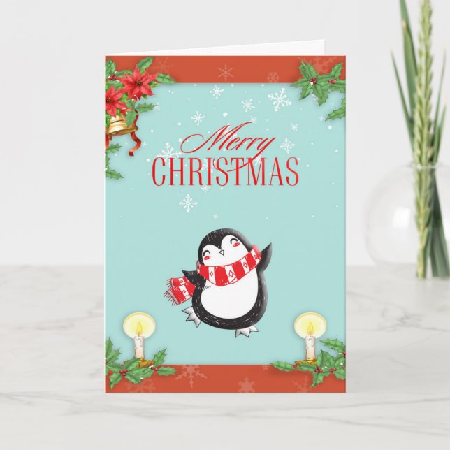 Carte de Noël PENGUIN (Devant)