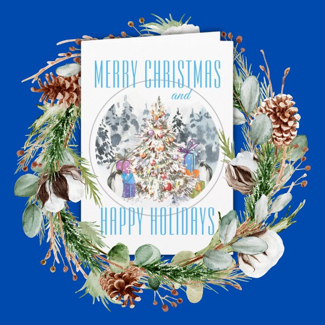 Carte de Noël Penguin 5"x7" (Créateur téléchargé)