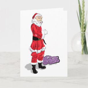 Carte de Noël Père Noël amusante