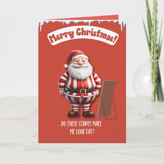 Carte de Noël Père Noël amusante (Devant)