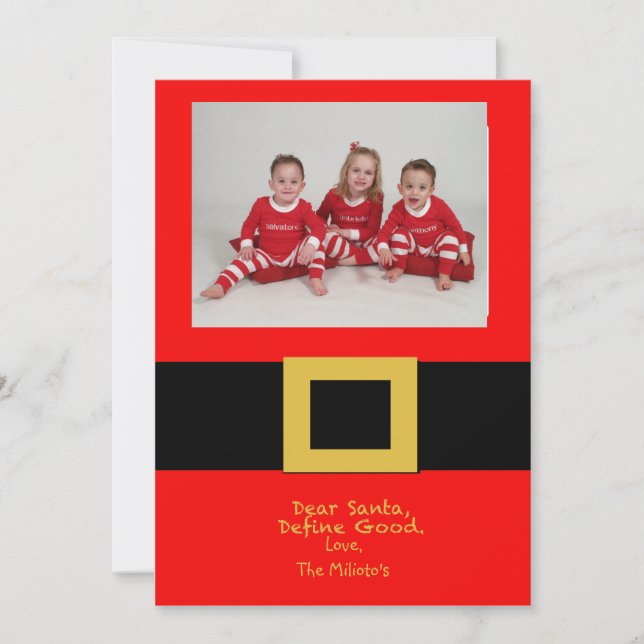 Carte de Noël père Noël Belt (Devant)