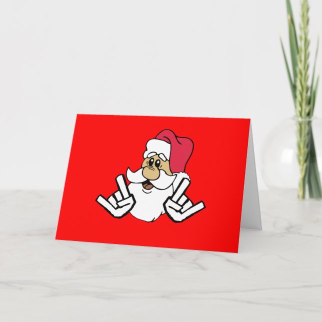 Carte de Noël Père Noël en métal (Devant)