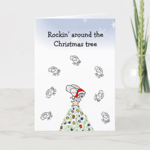 Carte de Noël Père Noël Fly Rockin