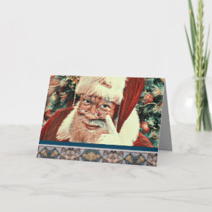 Carte de Noël Père Noël noir Jours de Noël afro-am