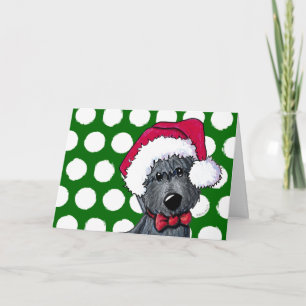 Carte de Noël Père Noël Scottie Dog