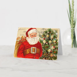 Carte de Noël Père Noël vintage