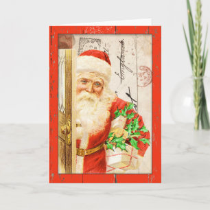 Carte de Noël Père Noël vintage