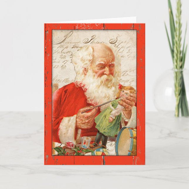 Carte de Noël Père Noël vintage (Devant)