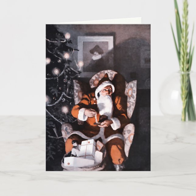 Carte de Noël Père Noël vintage (Devant)