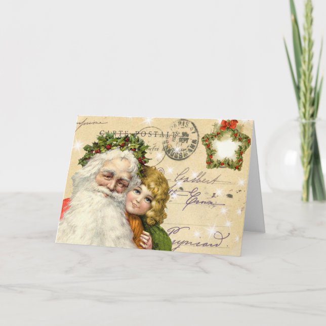 Carte de Noël Père Noël vintage (Devant)