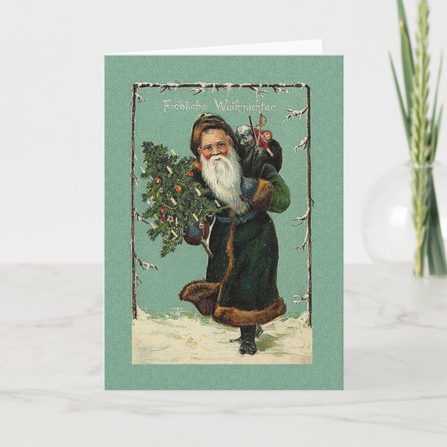 Carte de Noël Père Noël vintage (Devant)